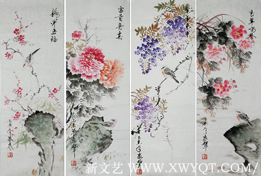 贺泉作品8《花鸟四条屏》.png