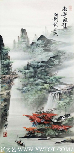 贺泉作品1《南粤风情》(红树林之歌组图1)（纸本设色6尺4开）.png